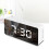 (White) Creative Mirror Alarm Clock LED Digital Display Multifunctional Battery Plug-in Dual-use Clock 5