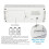 (White) Creative Mirror Alarm Clock LED Digital Display Multifunctional Battery Plug-in Dual-use Clock 8
