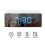 (White) Creative Mirror Alarm Clock LED Digital Display Multifunctional Battery Plug-in Dual-use Clock 2