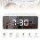 (White) Creative Mirror Alarm Clock LED Digital Display Multifunctional Battery Plug-in Dual-use Clock 3