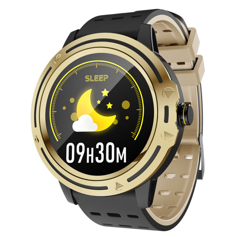 (Gold) Full Touch Screen Waterproof Smart Watch Call Rejection Sports Fitness Bracelet Gold 9495687798998