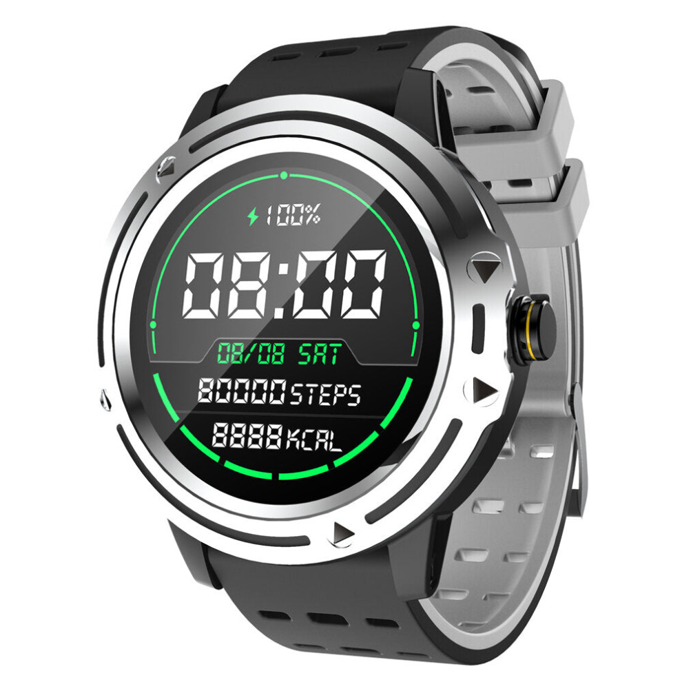 (Silver) Full Touch Screen Waterproof Smart Watch Call Rejection Sports Fitness Bracelet Silver 9495687799001