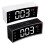 (White) LED Alarm Clock Digital Snooze Touch Control Table Clock Day Time Temperature Display Home Decoration 9