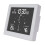 (Black) Multifunctional Bathroom Temperature and Humidity Alarm Clock LCD Screen Waterproof Home Desktop Creative Timer 8