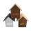 (White light) Log Cabin Clock Q Version of the House-shaped Electronic Clock 2