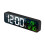 (White) LED Digital Alarm Clock Wired Watch for Bedroom Table Digital Snooze Mirror Clock 5
