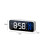 (White) Mirror Alarm Clock LED Music Wall Digital Clock Time Temperature Humidity Display USB Rechargeable Table Clock 6