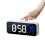(White) Mirror Alarm Clock LED Music Wall Digital Clock Time Temperature Humidity Display USB Rechargeable Table Clock 5