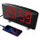 (Blue) Polyphonic Double Alarm Clock LED Large Screen Display Electronic Clock 6