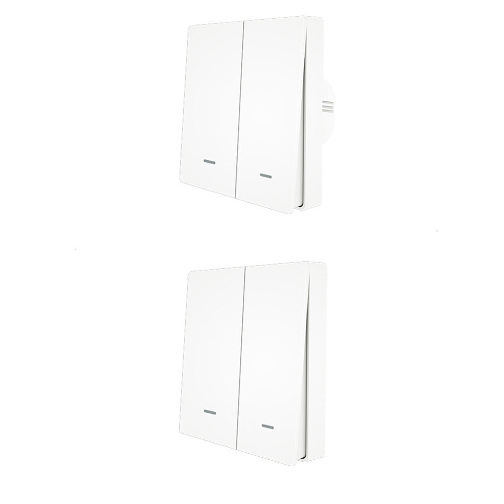 Wifi Smart Push Button Switch + 2 Gang Rf433 Wall Panel Transmitter Tuya App Remote Control Works With Alexa Google Home 6112212079553