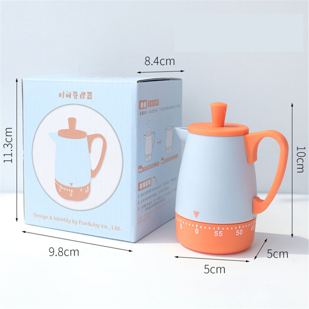 (Thermos) Time Manager Creative Scale Mechanical Timer Pressure Pot Tea Pot Shape Study Kitchen Timer