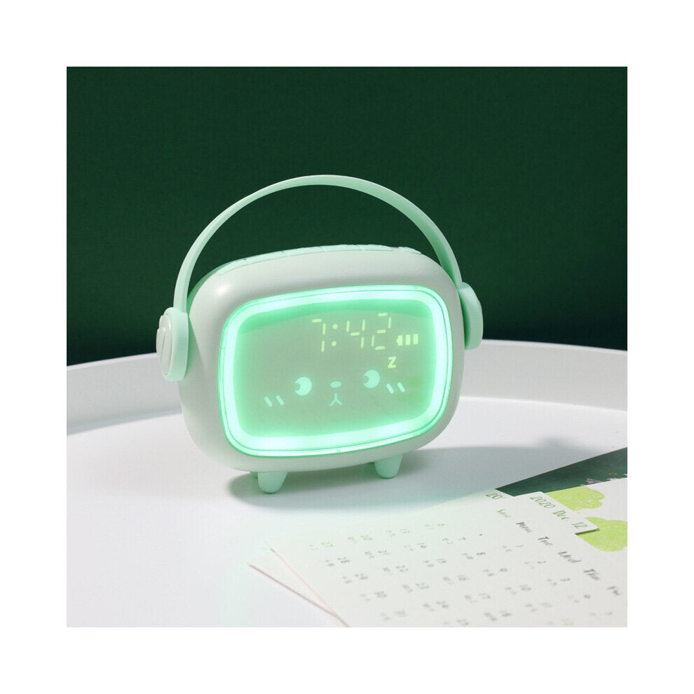 (Green) Time Angel Alarm Clock Multi-function LED Digital Clock Children's Creative Electronic Small Alarm Clock