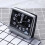 (Black) Silent Alarm Clock Quartz Movement Battery Alarm Clock Home Desk Table 5