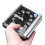 (Black) Silent Alarm Clock Quartz Movement Battery Alarm Clock Home Desk Table 10