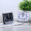 (Black) Silent Alarm Clock Quartz Movement Battery Alarm Clock Home Desk Table 4