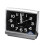 (Black) Silent Alarm Clock Quartz Movement Battery Alarm Clock Home Desk Table 12