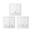 (White, 2 Way) Wireless Wifi Remote Control Smart Switch Panel Dual Control Light Button Rocker Switch For Smart Home,10A RF 433Mhz 2