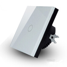 (White) Standard Smart Light Switch WiFi 1 Gang Wireless Touch Sensor Remote Control Smart Switch with Power Statistics Function