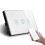 (White) Wifi Switch Touch LED Dimmer Switch with LED Indicator 110-240V 2.4 GHz 6