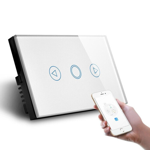 (White) Wifi Switch Touch LED Dimmer Switch with LED Indicator 110-240V 2.4 GHz
