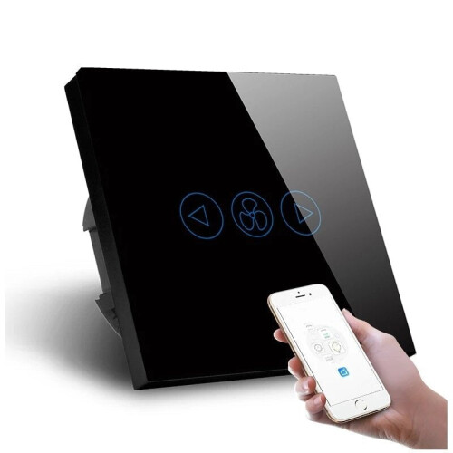 (White) APP WiFi Speed Controller Fan Touch Switch for Mobile Remote Control 110-240V 2.4 GHz 1