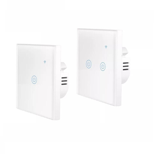 (4Gang) WiFi EU Standard Smart Switch Touch Key No Neutral Needed Switch Control 1/2/3/4 Gang 1