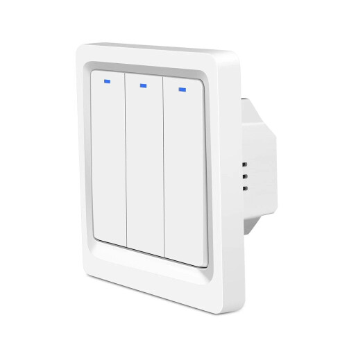 (3 Gang) EU WiFi Smart Switch Press Key Siri Voice Control Neutral Needed 1/2/3 Gang 2