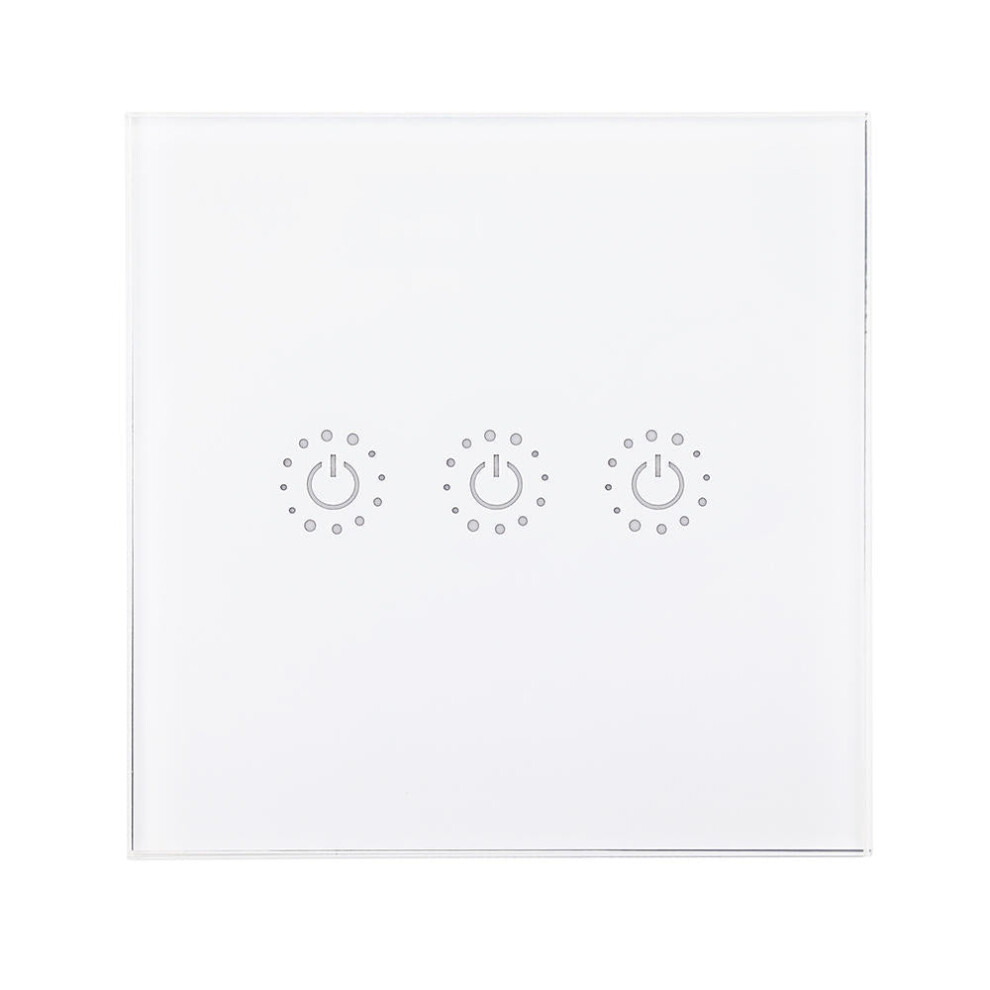 EU 433Mhz 3 Gang Smart WIFI Light Switch Interruptor Touch Wall Power Switch App Remote Control Intellegent Switch Work With Alexa Google Home