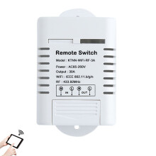 High Power WIFI Smart Switch 433MHz Receiver Smart Home Gadgets Wireless Remote Control Switch APP Control Work With Alexa Google Home 260V 30A 3000W