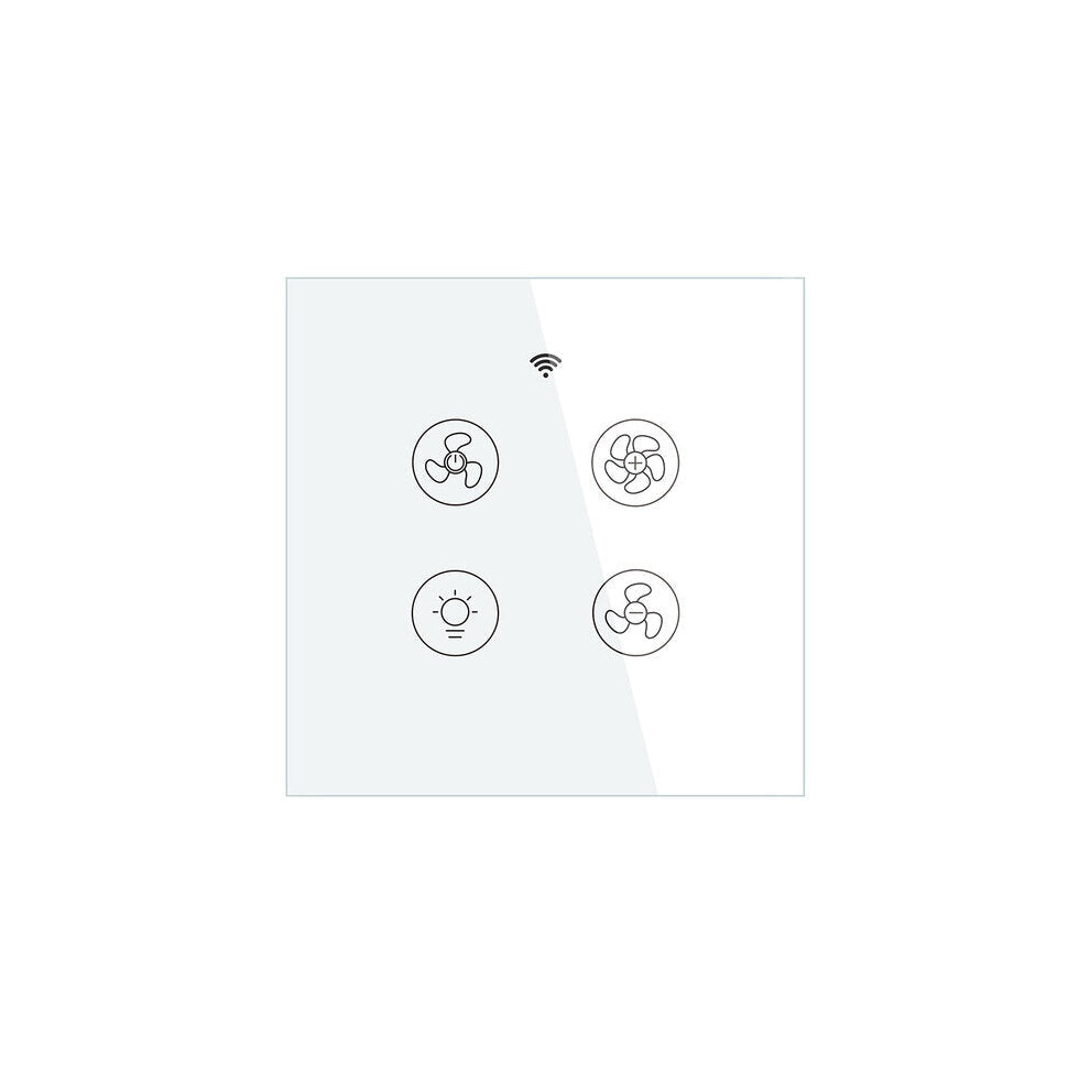 (switch EU) WiFi RF Smart Ceiling Fan Light Switch 2/3 Way Control Smart Life/Tuya APP RF Remote Speed Control Work with Alexa Google Home