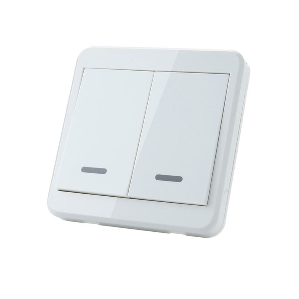 (2CH) Universal Wireless Remote Control 86 Wall Panel RF Transmitter With 1 2 3 Buttons 433MHz