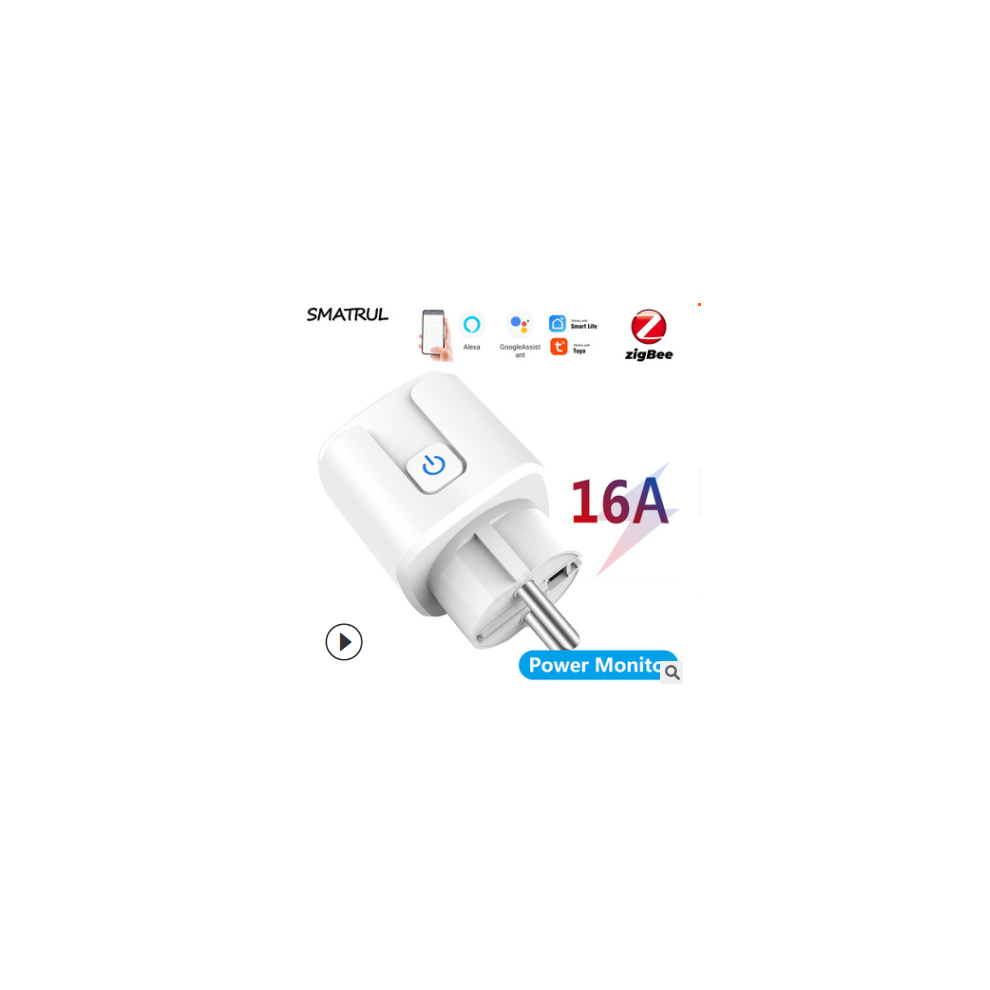 Switch 16A 220V Real Time Power Monitor Remote Control Timer Switch Works With Alexa Google Home EU Plug 3.0 Socket