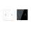 (Black) Wall Touch Remote Control Switch Wireless RF Transmitter Tempered Glass Panel 1 Channel 433MHz 86 3