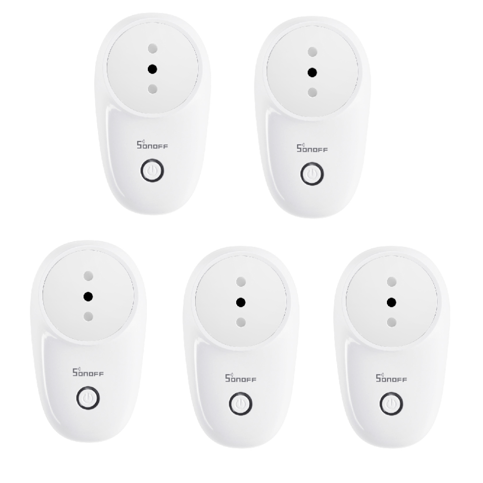 Smart WIFI Socket IT Wireless Plug Power Sockets Smart Home Switch Work With Alexa Google Assistant IFTTT,5Pcs 10A AC90V-250V