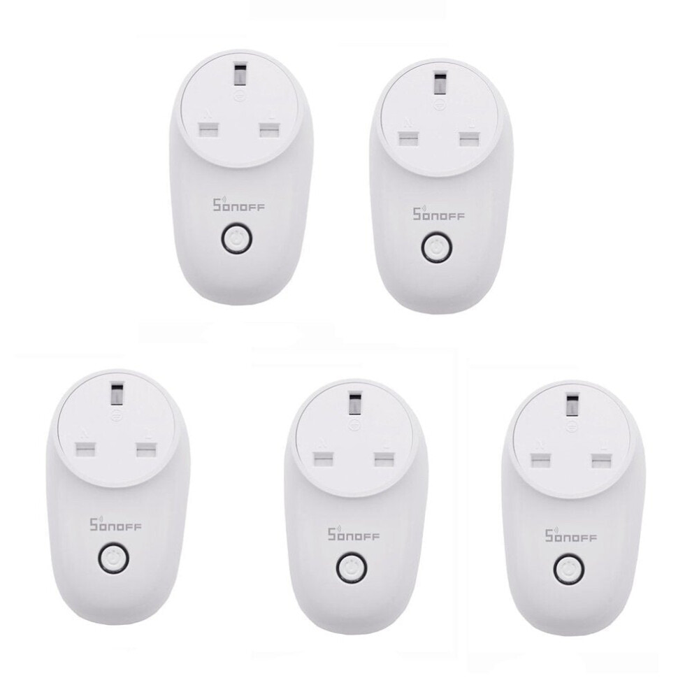 Smart WIFI Socket UK Wireless Plug Power Sockets Smart Home Switch Work With Alexa Google Assistant IFTTT5Pcs 10A AC90V-250V