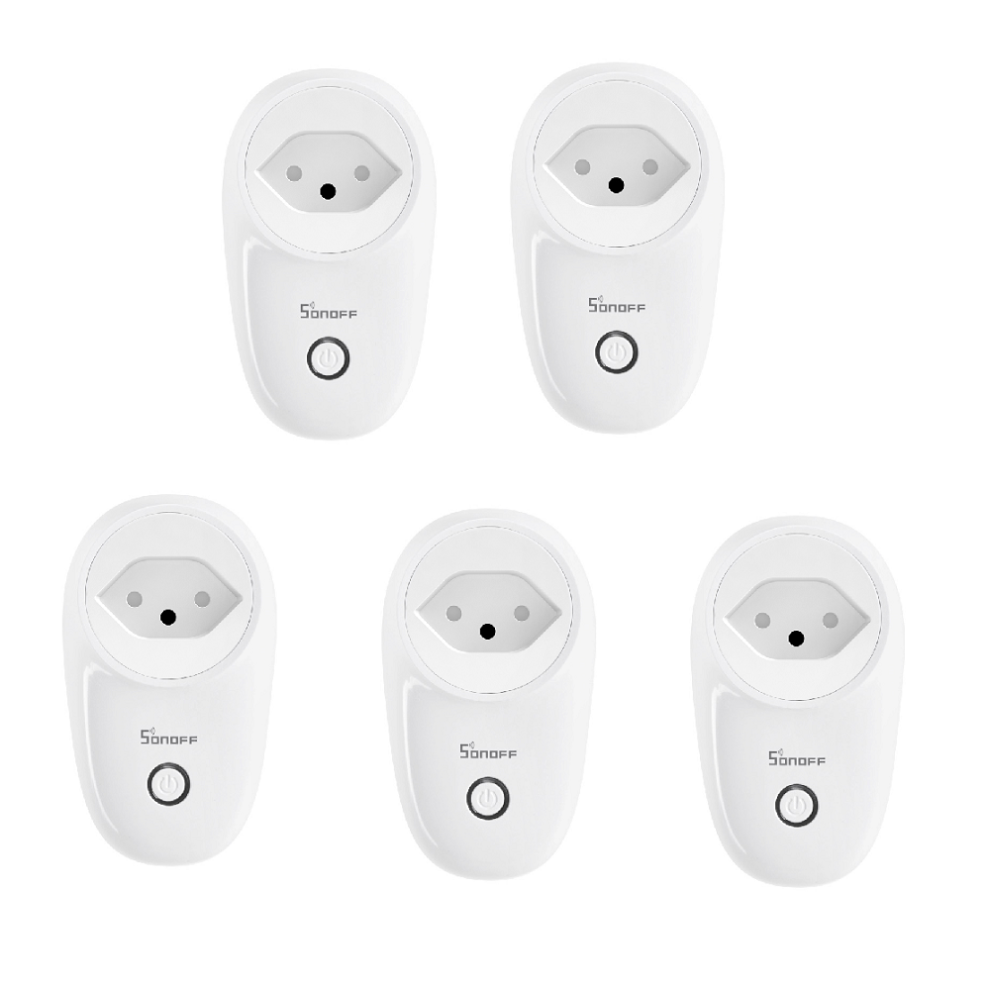 Smart WIFI Socket CH Wireless Plug Power Sockets Smart Home Switch Work With Alexa Google Assistant IFTTT,5Pcs 10A AC90V-250V