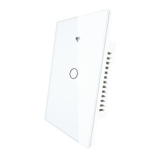 (1 Gang white 220V) WiFi Smart 1/2/3 Gang Wall Light Switch Glass Panel RF433&Wi-Fi Tuya APP Remote Control Works With Alexa Google Home
