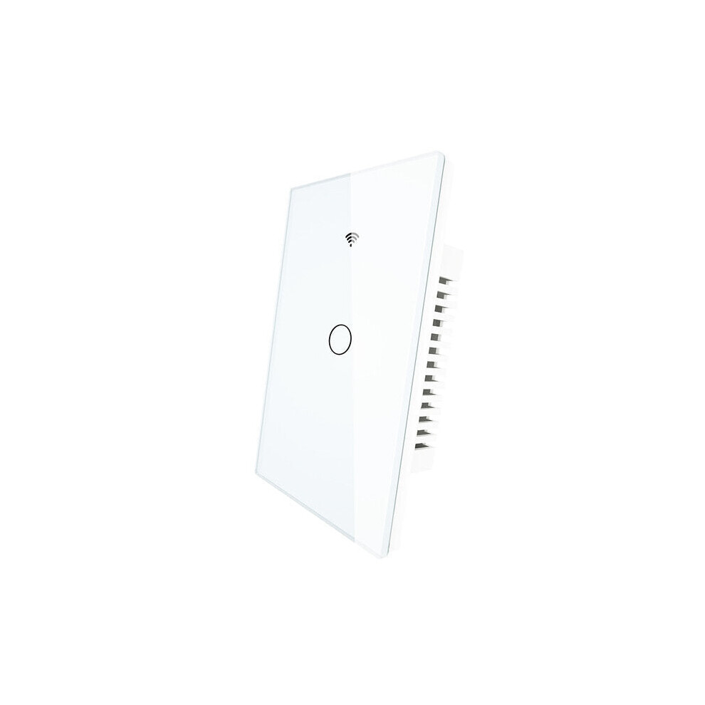 (1 Gang white 220V) WiFi Smart 1/2/3 Gang Wall Light Switch Glass Panel RF433&Wi-Fi Tuya APP Remote Control Works With Alexa Google Home