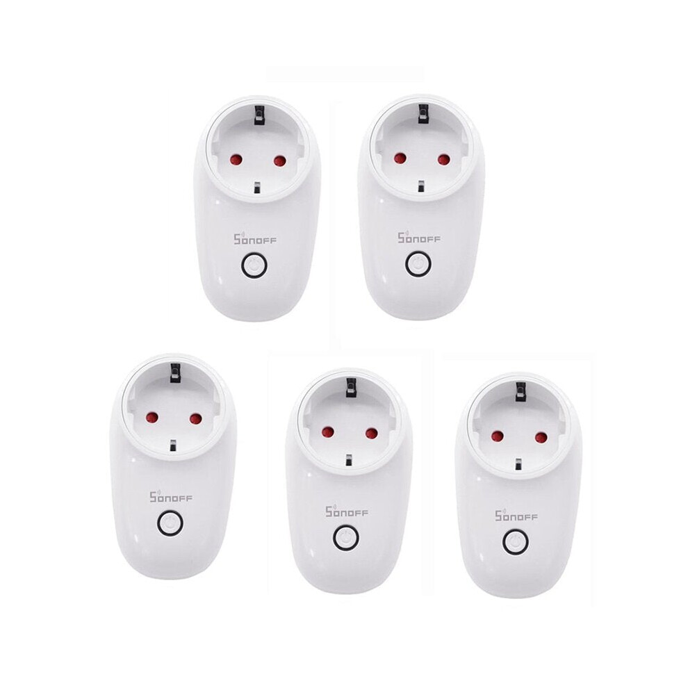 Smart WIFI Socket DE Wireless Plug Power Sockets Smart Home Switch Work With Alexa Google Assistant IFTTT,5pcs 10A AC90V-250V