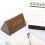 (Black) LED Alarm Clock Creative Simple White Light Voice Control Temperature Display Calendar Wooden Clock 4