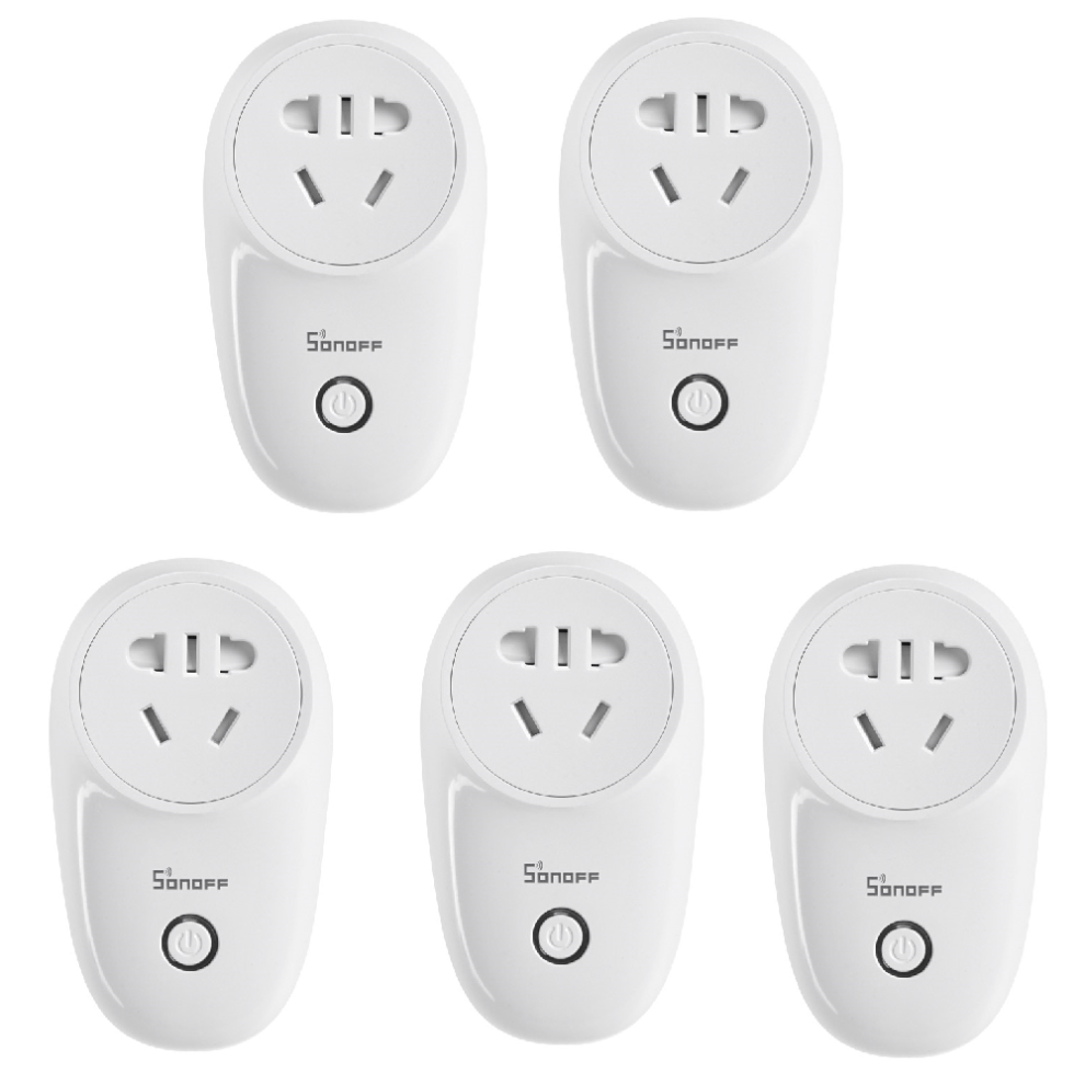 Smart WIFI Socket CN Wireless Plug Power Sockets Smart Home Switch Work With Alexa Google Assistant IFTTT,5Pcs 10A AC90V-250V