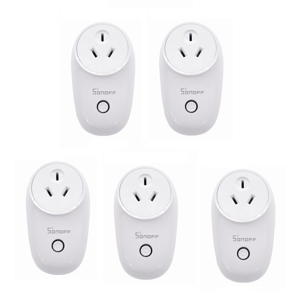 Smart WIFI Socket AU Wireless Plug Power Sockets Smart Home Switch Work With Alexa Google Assistant IFTTT,5Pcs 10A AC90V-250V