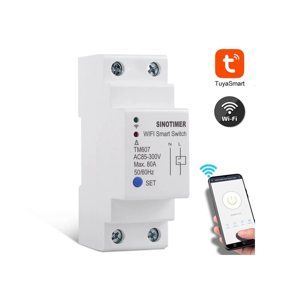 Smart Wifi Timer Mobile Phone App Home Remote Control Timer Countdown Time Switch Work With Alexa Google Home Tm607 80A 85-300V 6112212078624