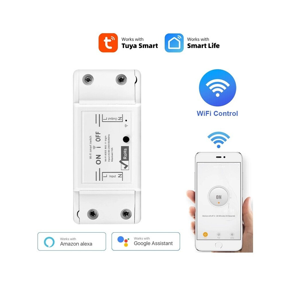 Smart Wifi Wireless Switch Led Light Breaker App Control Switch Work With Alexa Google Assistant Ifttt 6112212071328