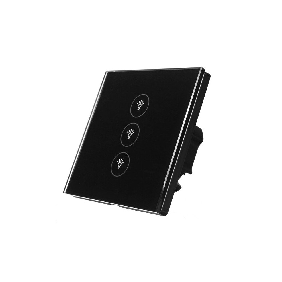 (3 Gang) AC 100-240V 10A WiFi Smart Home Switch Wall Light Touch EU 86 Type Switch Panel App Control For Amazon Alexa Google Home EWelink