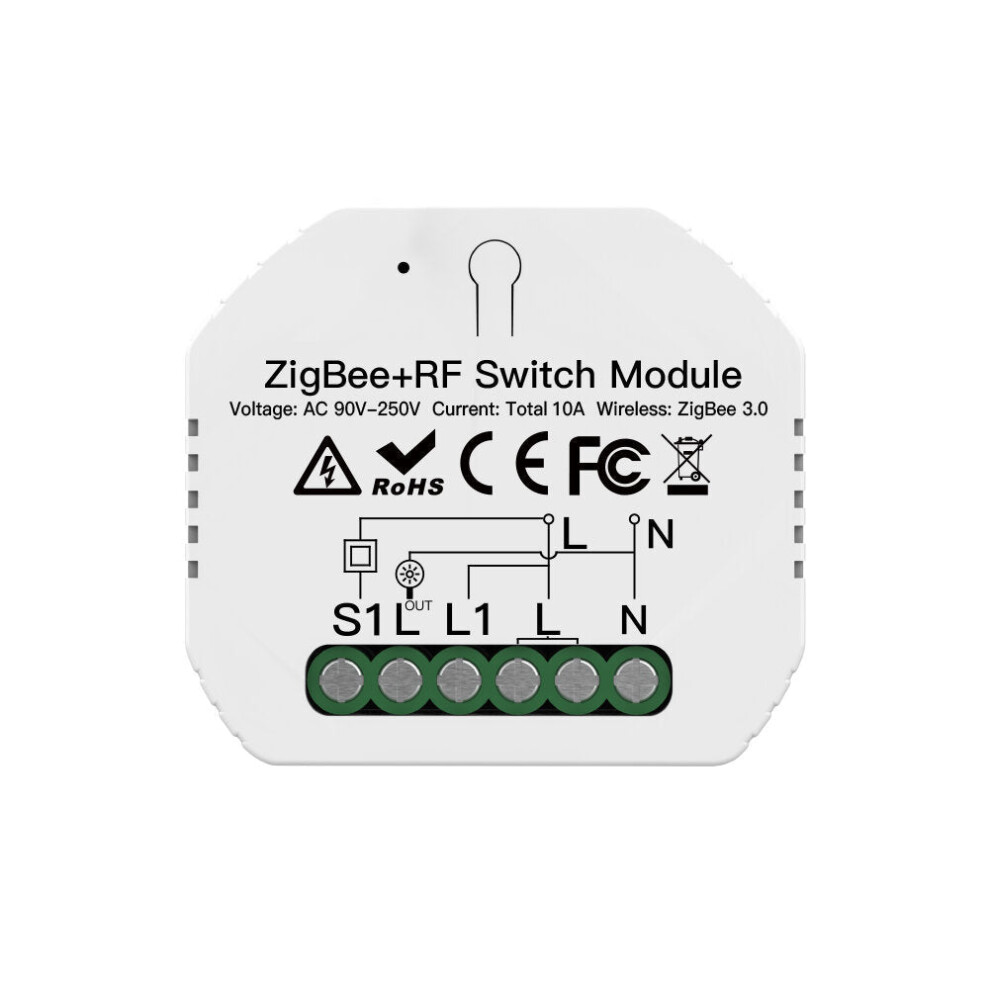 (5 Pcs) Smart Light Switch +Rf Switch Module Smartthings Required App Remote Control Work With Alexa Google Home For Voice Control 6112212078334