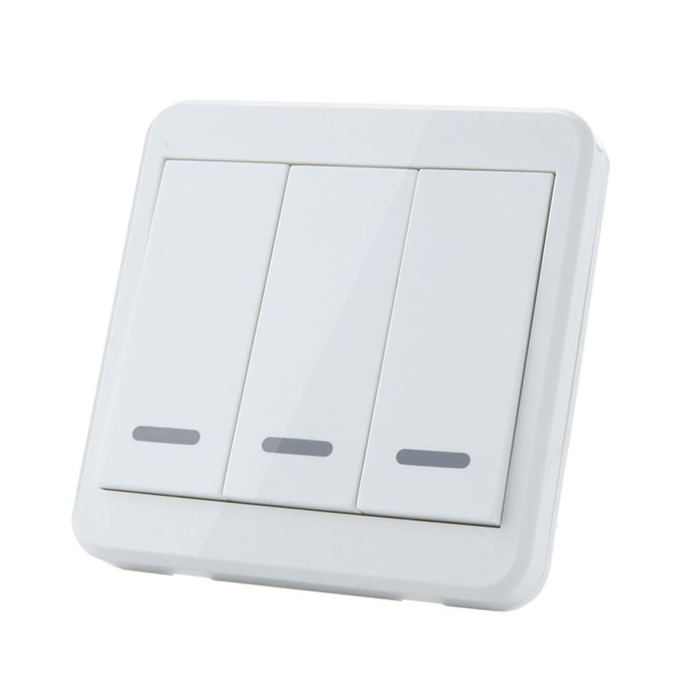 Universal Wireless Remote Control 86 Wall Panel RF Transmitter With 3 Buttons For Home Room Lighting Switch 5pcs 433MHz