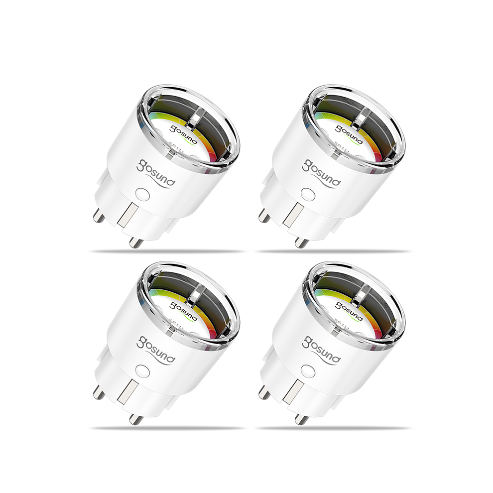 (White, 2 Pcs) Smart WiFi Plug Mini Electrical Outlet10A Socket With Timing Function Energy Monitor Alexa Voice Control Device Remote Control Works With Google Home
