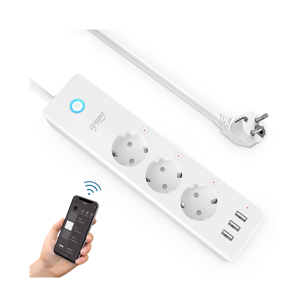 Smart Power Strip Wifi Plug Outlet 15A Sockets Surge Protector 3 Usb 3 Charging Port App Remote Control Works With Alexa Google Home Eu Plug 6112212071069