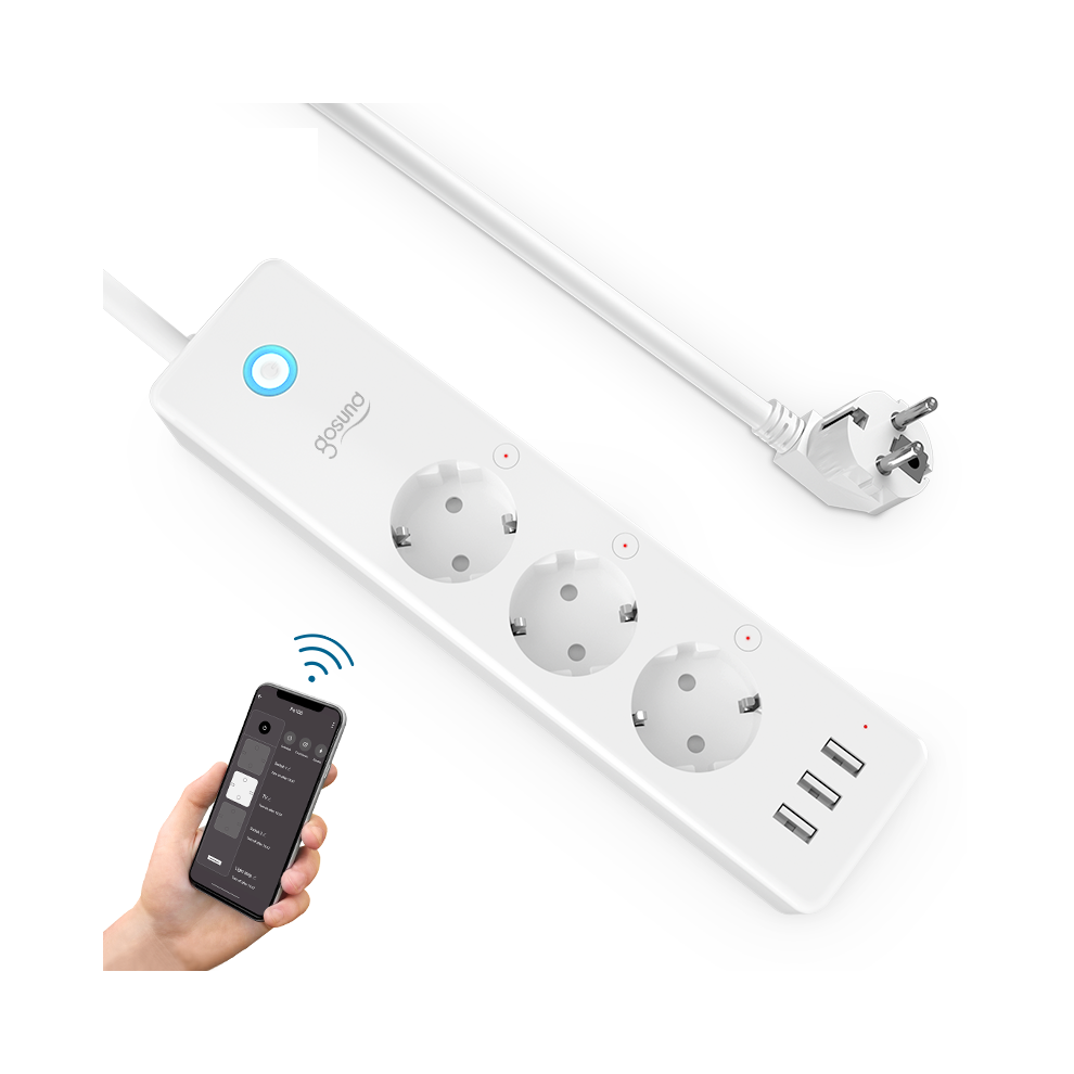 Smart Power Strip Wifi Plug Outlet 15A Sockets Surge Protector 3 USB 3 Charging Port APP Remote Control Works With Alexa Google Home EU Plug